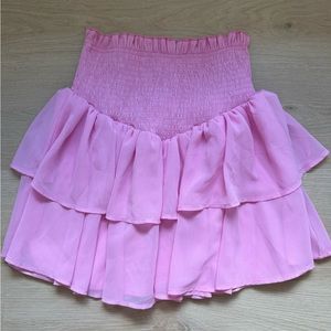 Pink mini skirt